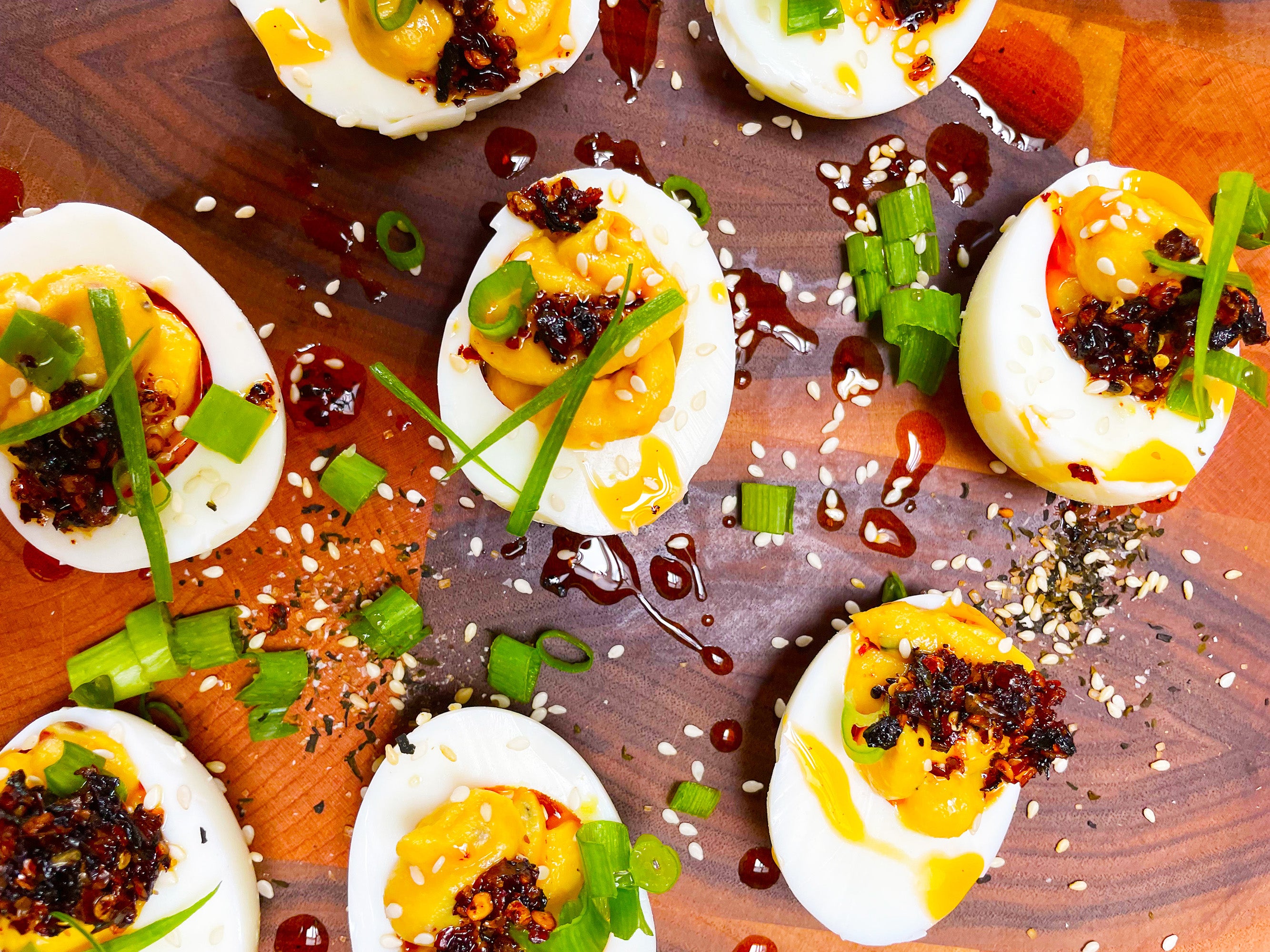 Miso Deviled Eggs With Kelp Chili Crisp Barnacle Foods 4706